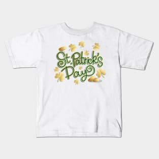 Awesome golden leaf st patricks day Kids T-Shirt